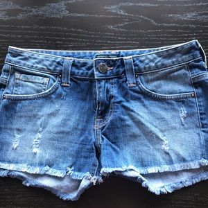 Bebe blue jean shorts
